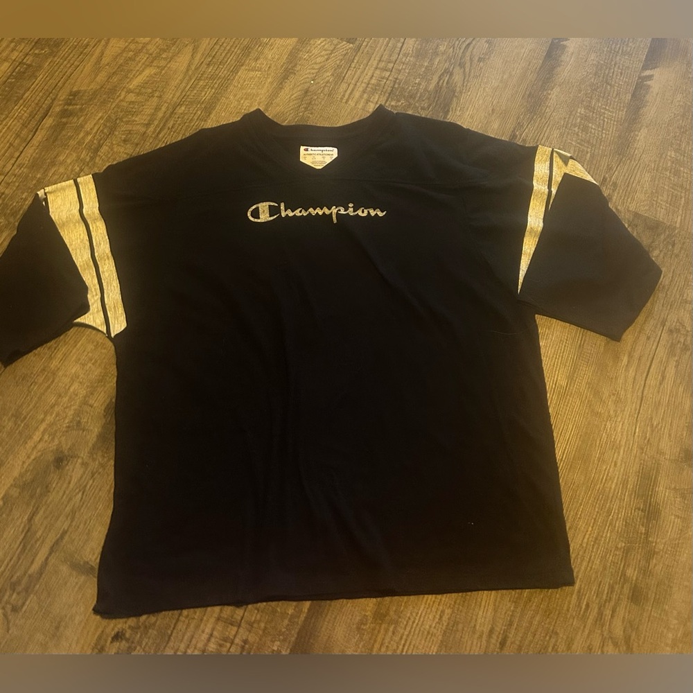 Authentic Athletic wear Champion Black Athletic T-Shirt